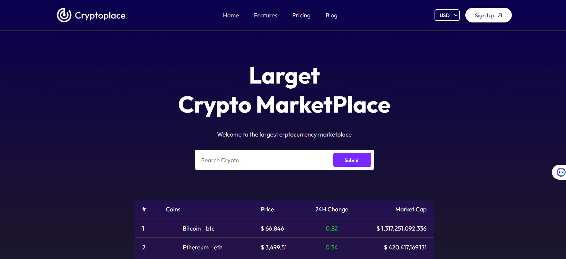 Crypto Website